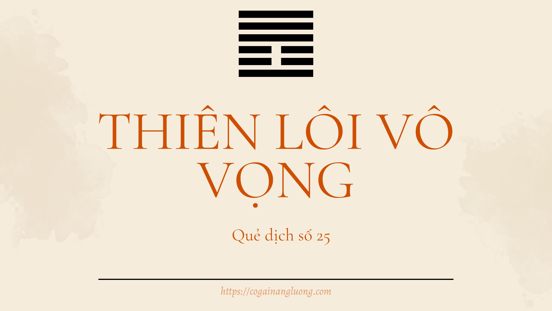 Thiên Lôi Vô Vọng - Quẻ 25