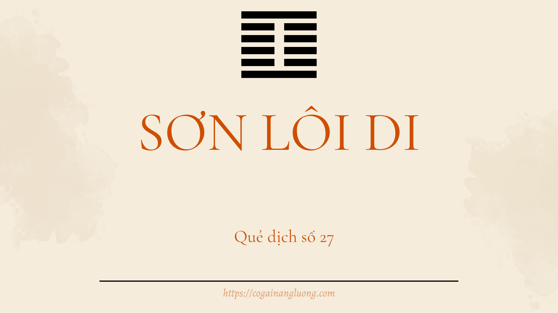 Sơn Lôi Di - Quẻ 27